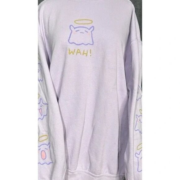 Hololive‎ x OMOCAT Ina'nis Wah! Sweater Crewneck Sweatshirt Size: XXL |G1 - Picture 7 of 7